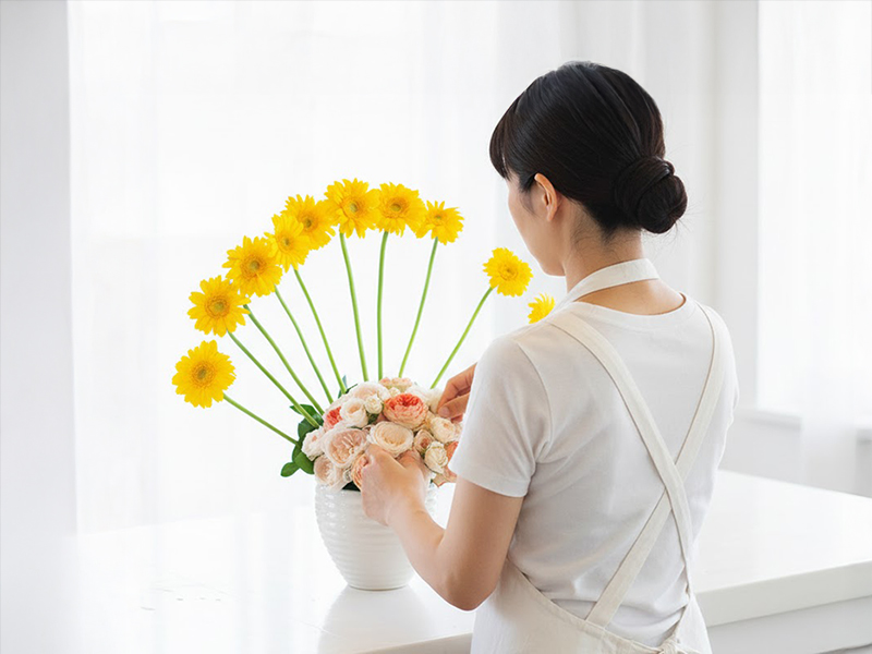 フレッシュフラワー検定2級 作品例